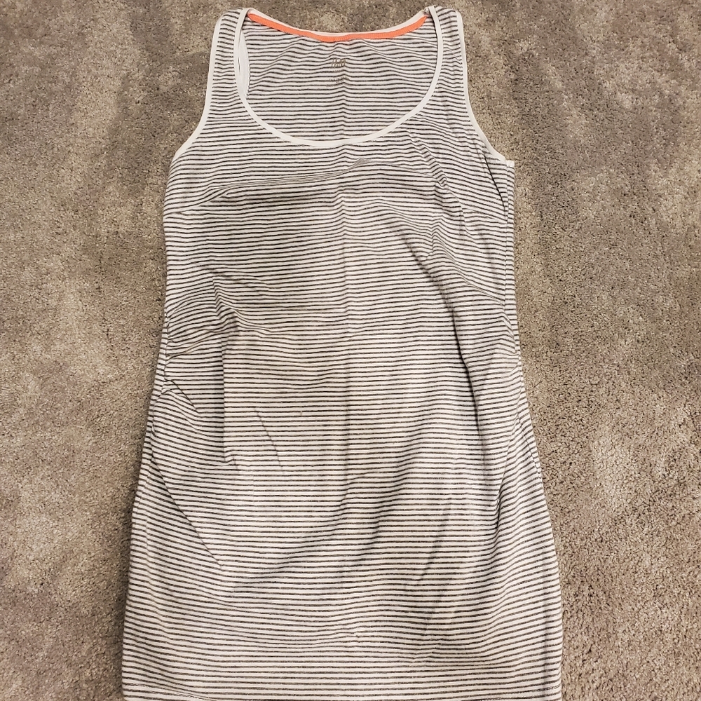 H&M white & grey striped maternity tank top